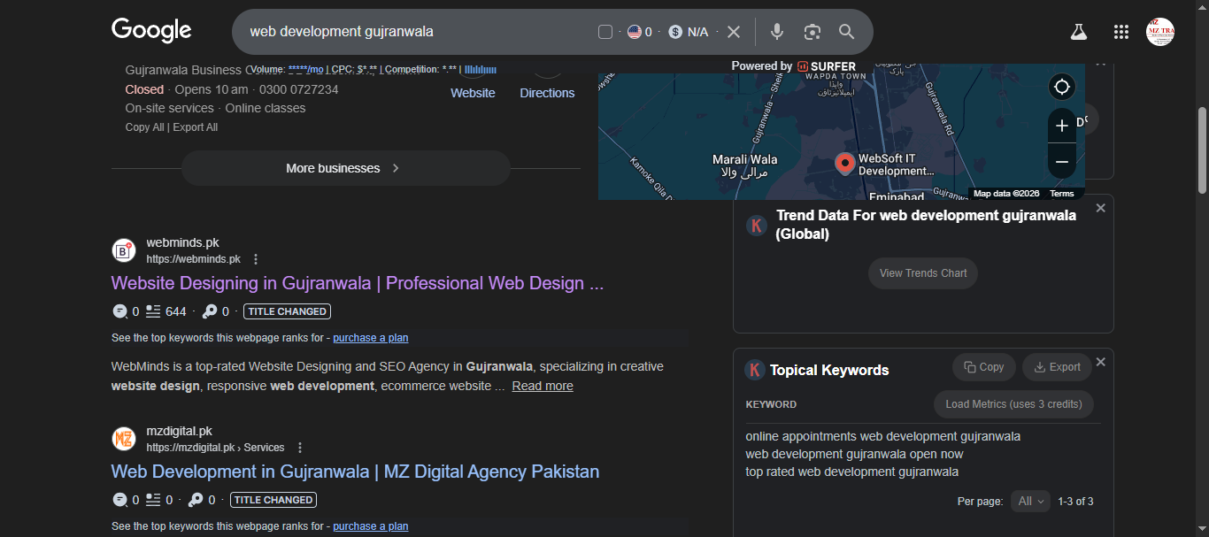 MZ Digital SEO Mastery - SEO, Digital Marketing Project Screenshot
